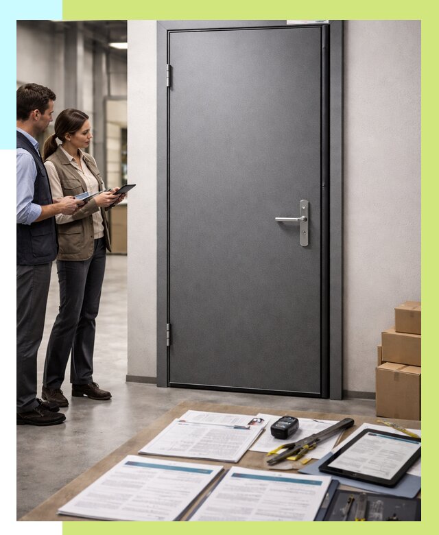 Сертификация противопожарных дверей в Малгобеке от 9286 р. | Алешин-Млг